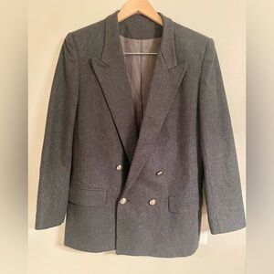 Derek Martin Designs Women’s Over Sze Boxy Boyfriend Sz 12 Gray Blazer - EUC